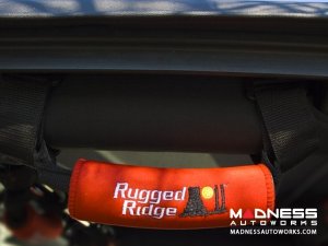 Jeep Wrangler JL Neoprene Covered Grab Handles - Red